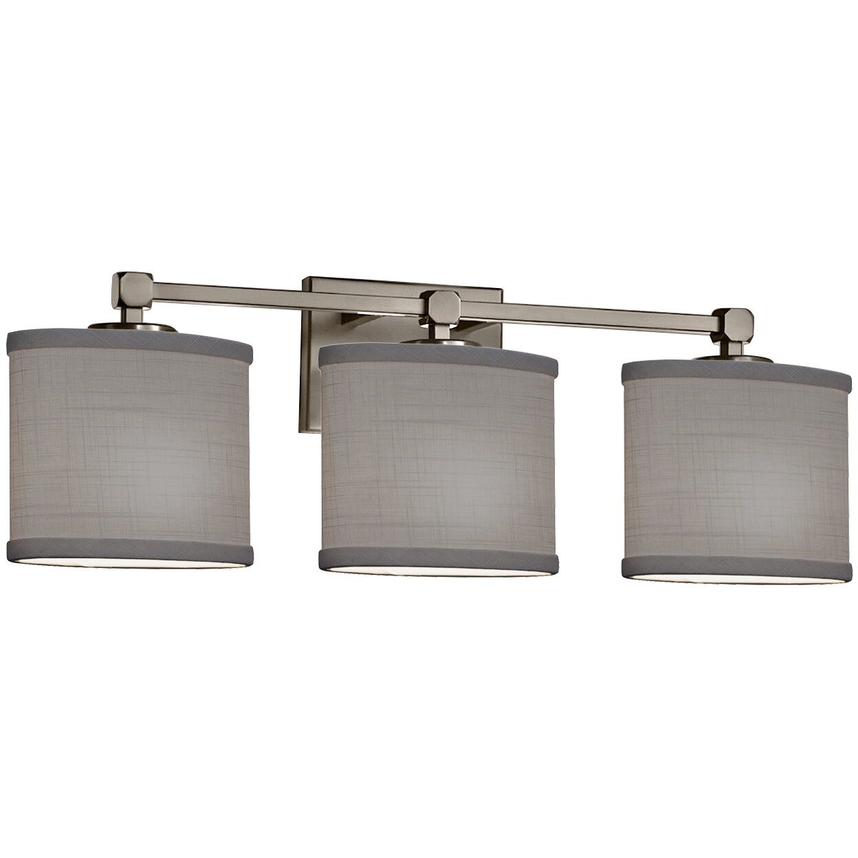 Textile 3 Light 24.5 inch Brushed Nickel Bath Vanity Light Wall Light, Tetra Family, Choices