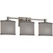 Textile 3 Light 24.5 inch Brushed Nickel Bath Vanity Light Wall Light, Tetra Family, Choices