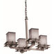 Textile LED 25 inch Brushed Nickel Chandelier Ceiling Light