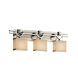 Textile 29 inch Polished Chrome Bath Bar Wall Light in Square with Flat Rim, Incandescent, Gray