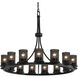 Wire Mesh 15 Light 42 inch Matte Black Chandelier Ceiling Light, Cylinder