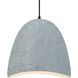 Radiance Collection - Brisa Pendant Ceiling Light in Matte Black, Black Cord, Replaceable Bulb, Concrete, 12.5W x 12.25H, Form+Finish+Function
