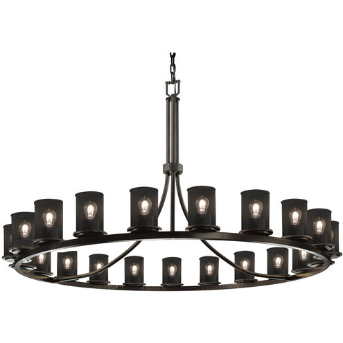 Wire Mesh 21 Light 60 inch Matte Black Chandelier Ceiling Light