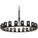 Wire Mesh 21 Light 60 inch Matte Black Chandelier Ceiling Light
