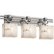 LumenAria 3 Light 29 inch Brushed Nickel Bath Bar Wall Light in Rectangle, Incandescent, Rectangle