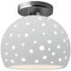 Perforated Globe 1 Light 7.00 inch Semi-Flush Mount