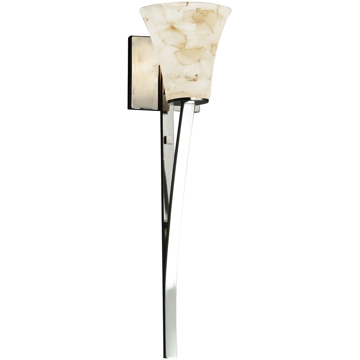 Alabaster Rocks 1 Light 4.5 inch Matte Black Wall Sconce Wall Light in Square with Flat Rim, Incandescent