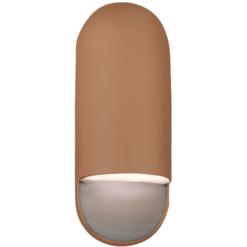 Ambiance Collection - Capsule Wall Sconce Wall Light in Dedicated LED, Adobe, 4D x 14H, Form+Finish+Function