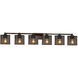 Wire Mesh 1 Light 49 inch Polished Chrome Bath Bar Wall Light in Square with Flat Rim, Regency