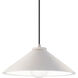 Radiance Collection - Flare LED 11.75 inch Bisque and Brushed Nickel Pendant Ceiling Light in Dedicated LED, Black, Form+Finish+Function