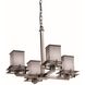 Textile 4 Light 25 inch Brushed Nickel Chandelier Ceiling Light, Metropolis Family, Choices