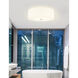 Acryluxe Collection - Classic Family 5 Light 24 inch Brushed Nickel and Opal Flush-Mount Ceiling Light in 24" D x 24" W x 7.5" H, EVOLV
