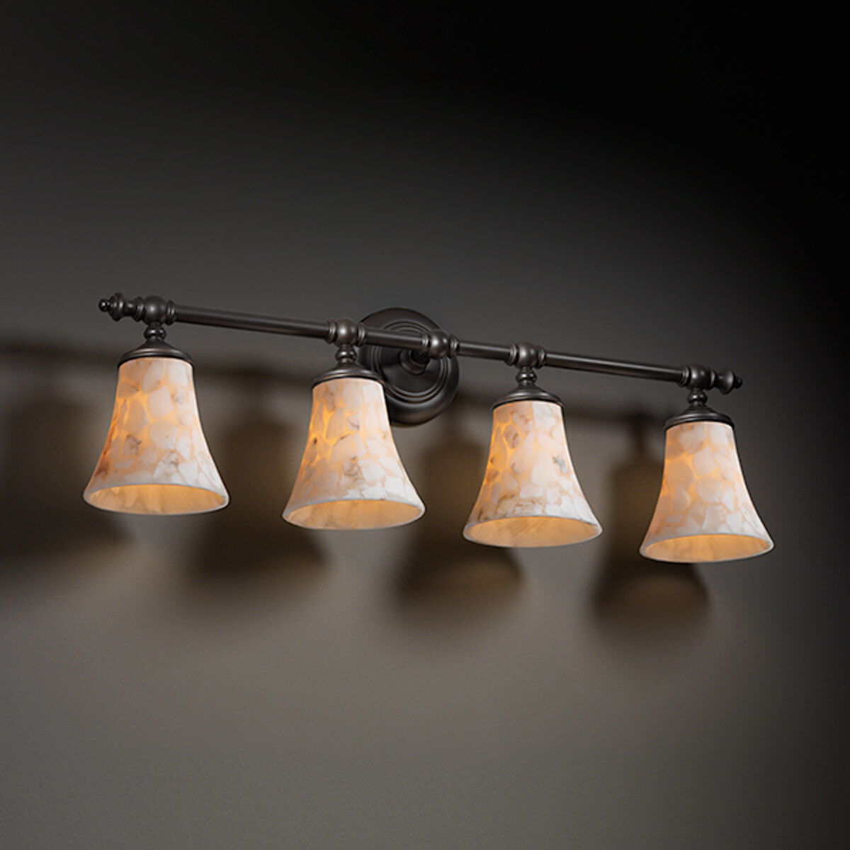 Alabaster Rocks LED 31.5 inch Polished Chrome Bath Bar Wall Light in 2800 Lm LED, Tradition