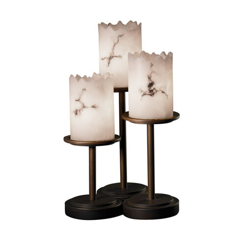 LumenAria 16 inch 9 watt Dark Bronze Table-Lamp Portable Light in 2100 Lm LED, Cylinder with Flat Rim, Dakota