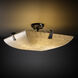 Clouds LED 21 inch Brushed Nickel Semi-Flush Ceiling Light in 3000 Lm LED, Round Bowl, Tapered Clips