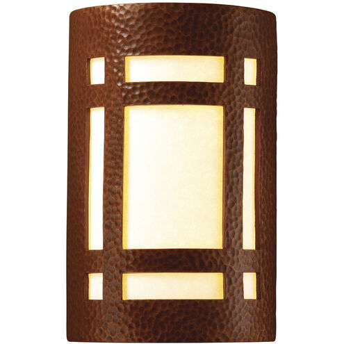 Ambiance Cylinder LED 5.75 inch Rust Patina ADA Wall Sconce Wall Light, Small