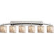 Alabaster Rocks 56.5 inch Brushed Nickel Bath Bar Wall Light