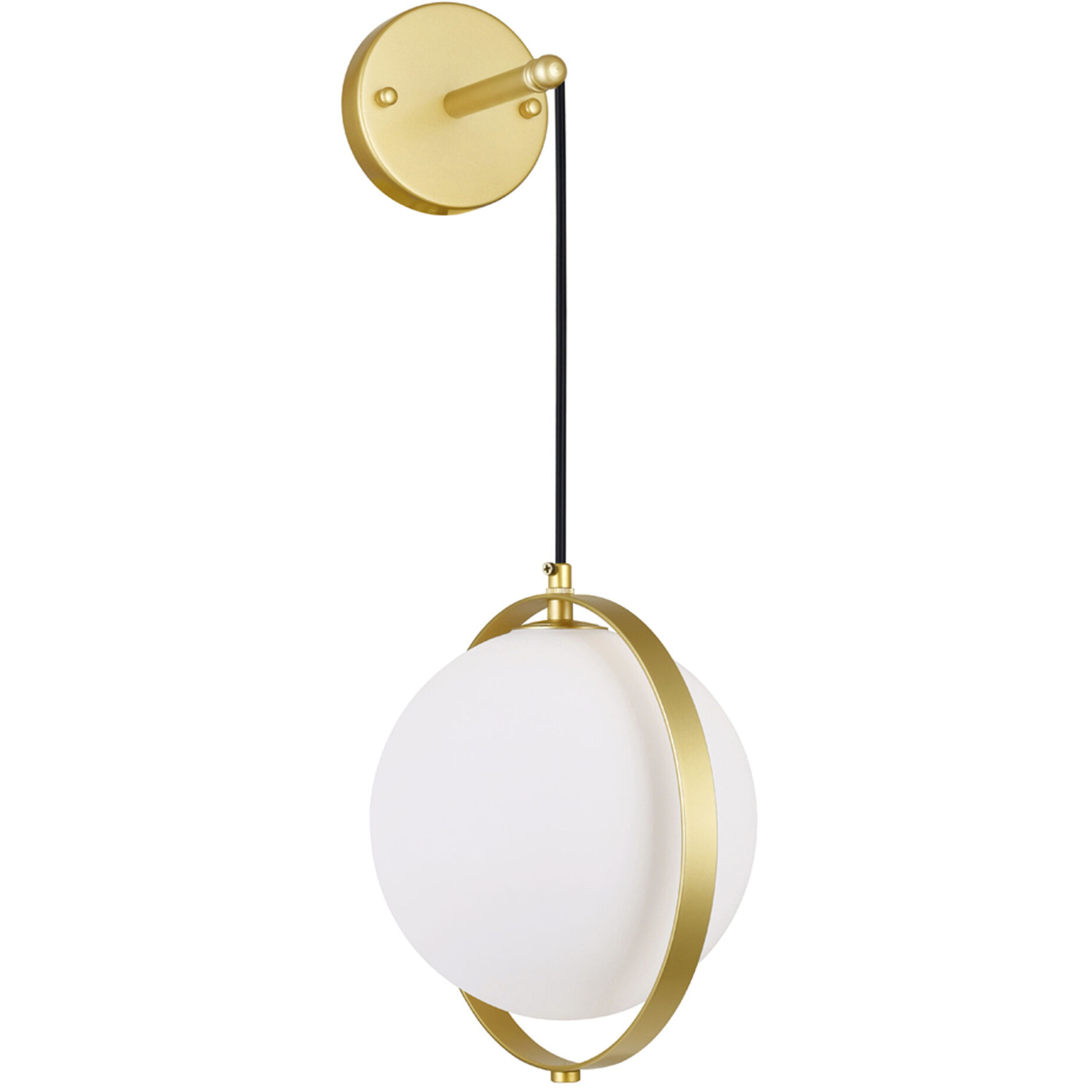 Da Vinci LED 10 inch Brass Wall Light