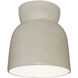 Radiance Collection - Hourglass 1 Light 7.5 inch Antique Patina Flush-Mount Ceiling Light in Replaceable Bulb, Form+Finish+Function