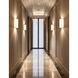 Textile Collection - Classic Family 2 Light 7.75 inch White Linen ADA Wall Sconce Wall Light in 4" D x 7.75" W x 12.5" H, EVOLV