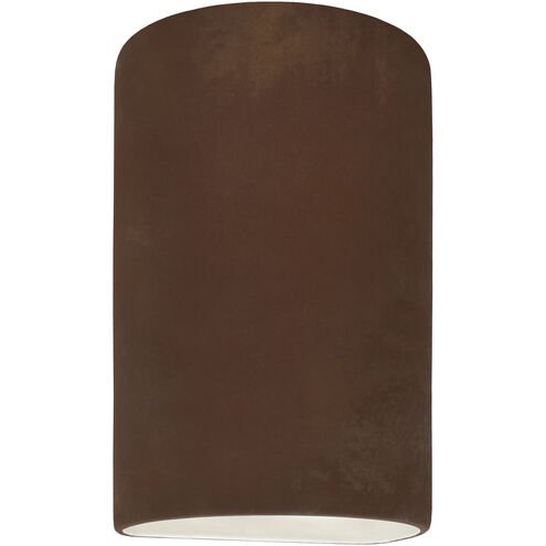 Ambiance Cylinder LED 5.75 inch Real Rust ADA Wall Sconce Wall Light, Small
