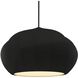 Radiance Collection - Fluted Pendant Ceiling Light in Polished Chrome, Dedicated LED, Rigid Stem, Gloss Black/Matte White, Form+Finish+Function