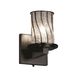 Wire Glass LED 5 inch Dark Bronze Wall Sconce Wall Light in 700 Lm LED, Swirl with Clear Bubbles, Dakota