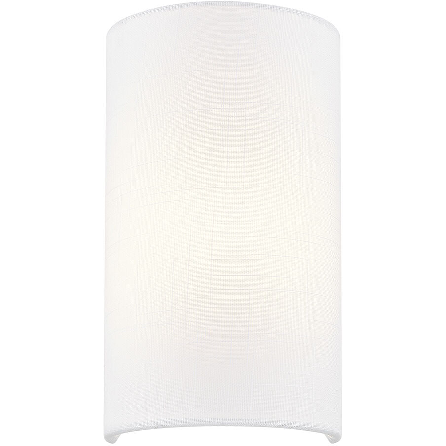 Textile Collection 1 Light 5.5 inch White ADA Wall Sconce Wall Light in 4" D x 5.5" W x 10" H, EVOLV