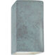 Ambiance Rectangle LED 5.25 inch Verde Patina ADA Wall Sconce Wall Light, Small