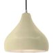 Radiance LED 13.5 inch Vanilla Gloss and Brushed Nickel Pendant Ceiling Light