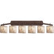 Alabaster Rocks 56.5 inch Dark Bronze Bath Bar Wall Light