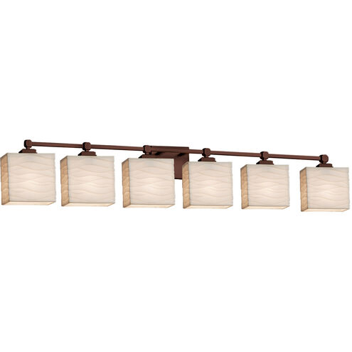 Porcelina LED 50.5 inch Matte Black Vanity Light Wall Light in 4200 Lm LED, Waterfall