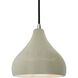 Radiance 1 Light 8 inch Celadon Green Crackle and Brushed Nickel Pendant Ceiling Light