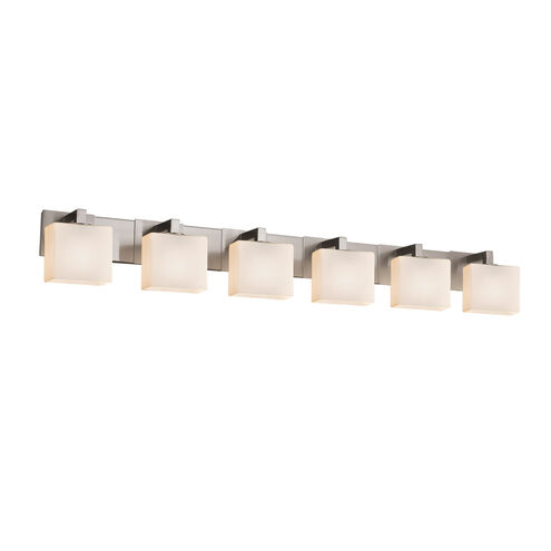 Fusion LED 55.5 inch Brushed Nickel Vanity Light Wall Light in 4200 Lm LED, Rectangle, Opal Fusion