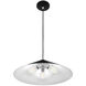 Conos Family 3 Light 24 inch Matte Black with White Interior Pendant Ceiling Light