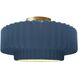 Radiance Collection - Pleated Tier LED 16.5 inch Midnight Sky and Matte White and Brushed Brass Semi-Flush Ceiling Light in Dedicated LED, Midnight Sky/Matte White, 16.5W x 8H, Form+Finish+Function