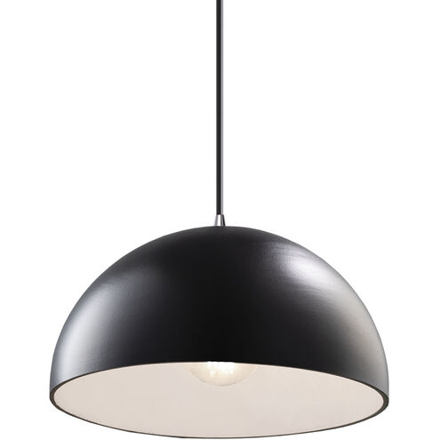 Radiance Collection 1 Light 13 inch Matte White and Polished Chrome Pendant Ceiling Light
