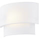 Textile Collection 1 Light 14 inch White ADA Wall Sconce Wall Light, EVOLV