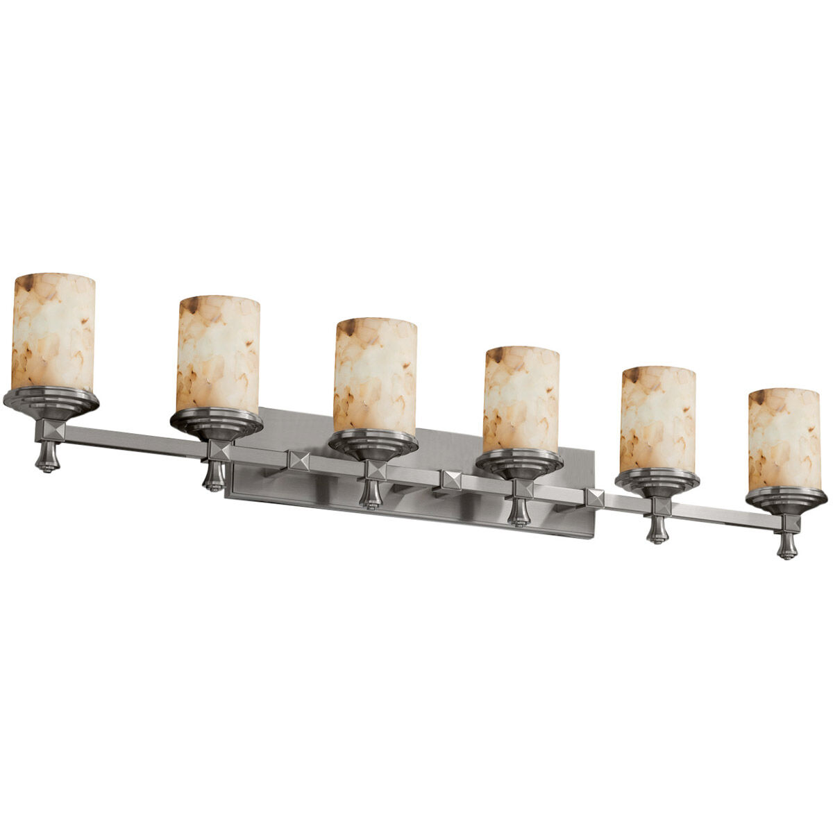 Alabaster Rocks LED 46 inch Brushed Nickel Bath Bar Wall Light