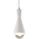Radiance Collection - Erlen 1 Light 4.75 inch Bisque and Polished Chrome Pendant Ceiling Light in Replaceable Bulb, White, Form+Finish+Function