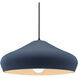 Radiance Collection - Crease Pendant Ceiling Light in Matte Black, Black Cord, Replaceable Bulb, Midnight Sky/Matte White, 15.25W x 6.5H, Form+Finish+Function