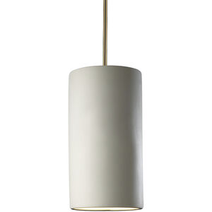 Radiance Collection LED 7 inch Verde Patina with Matte Black Pendant Ceiling Light