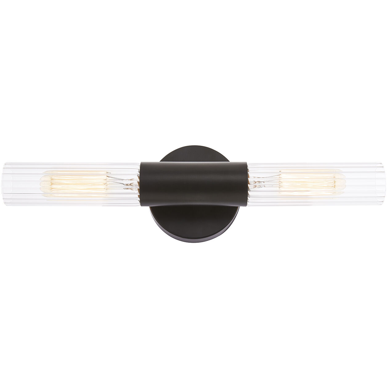 Fusion Collection - Rimini Family 2 Light 4.25 inch Matte Black ADA Wall Sconce Wall Light, EVOLV