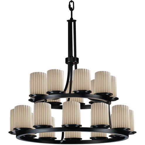 Limoges LED 33 inch Matte Black Chandelier Ceiling Light