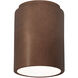 Radiance Cylinder LED 6.5 inch Antique Copper Flush-Mount Ceiling Light