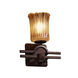 Veneto Luce 1 Light 9 inch Dark Bronze Wall Sconce Wall Light in Amber (Veneto Luce), Cylinder with Rippled Rim, Incandescent