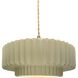 Radiance Collection - Pleated Tier Pendant Ceiling Light in Brushed Brass, Replaceable Bulb, Beige Twist Cord, Vanilla Gloss, 14.5W x 5.25H, Form+Finish+Function