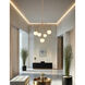 Fusion Collection - Noho Family 5 Light 20 inch Brushed Brass and Etched Opal Chandelier Ceiling Light in 20" D x 20" W x 23.5" H, EVOLV