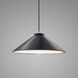Radiance Collection 1 Light 11.75 inch Carbon Matte Black with Brushed Nickel Pendant Ceiling Light