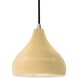 Radiance LED 8 inch Muted Yellow and Brushed Nickel Pendant Ceiling Light